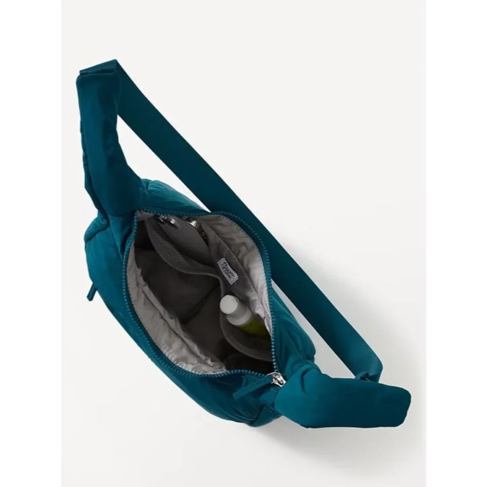 New Athleta All About Small Crossbody Hobo Bag Coastal Teal